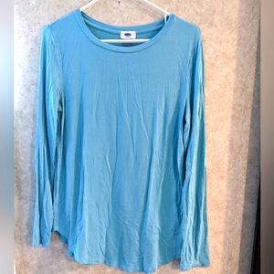 Springtime light blue long sleeve women's Old Navy size large top